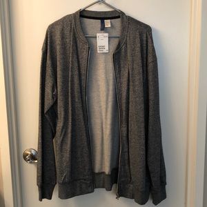 Mens H&M cardigan NWT grey long sleeved